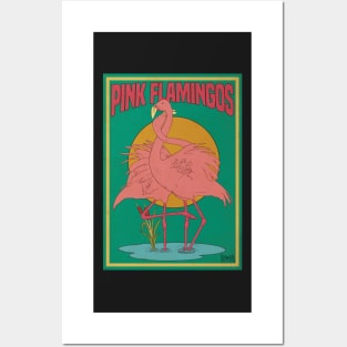 Pink Flamingos Posters and Art